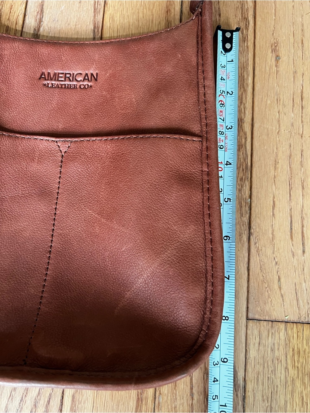American Leather Co. Cali Crossbody Bag in Cognac Brown - Picture 9 of 11
